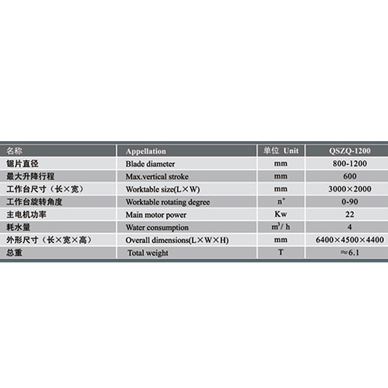 QSZQ-1200 Middle Block Cuting Machine